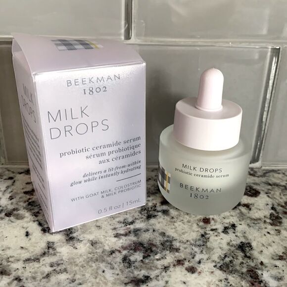 Beekman 1802 - Milk Drops Daily Probiotic Hyaluronic Acid Ceramide Serum 0.5 oz - Picture 1 of 1